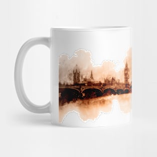 London Big Ben skyline watercolor painting Mug